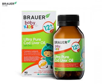 Brauer 蓓澳儿 婴幼儿童鱼肝油DHA胶囊 90粒(1岁以上适用) Brauer 蓓澳儿 婴幼儿童鱼肝油DHA胶囊 90粒(1岁以上适用)